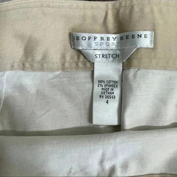 Geoffrey Beene Sport Beige Tan Stretch Skirt Sz 4 - Picture 7 of 14